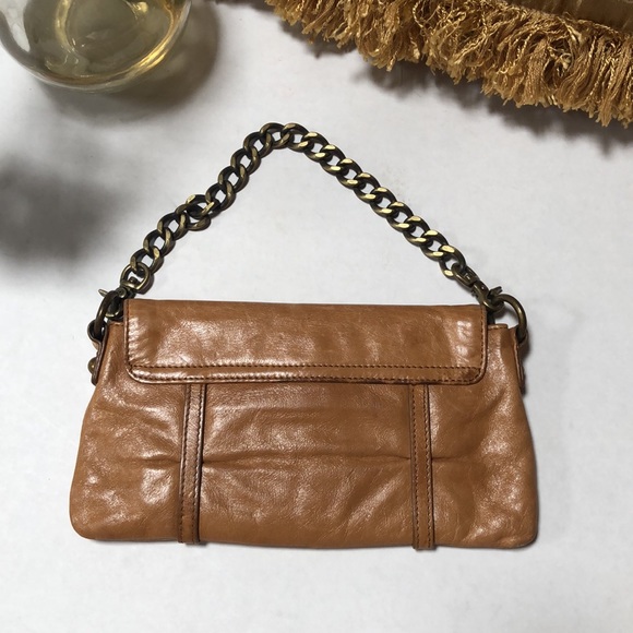 HOBO Tan Purse/Clutch/Wristlet with Chain Strap - Picture 2 of 10